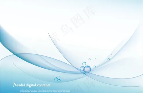 矢量蓝色曲线梦幻背景图片 矢量蓝色曲线梦幻背景图片