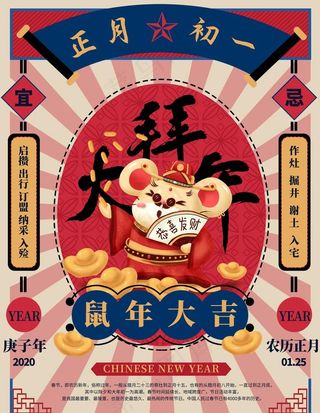 鼠年大吉图片