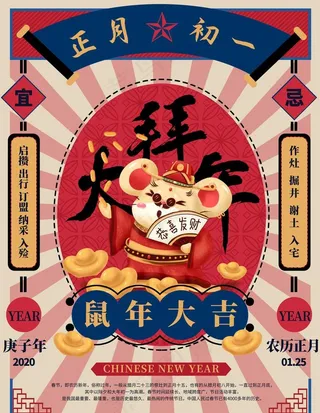 鼠年大吉图片