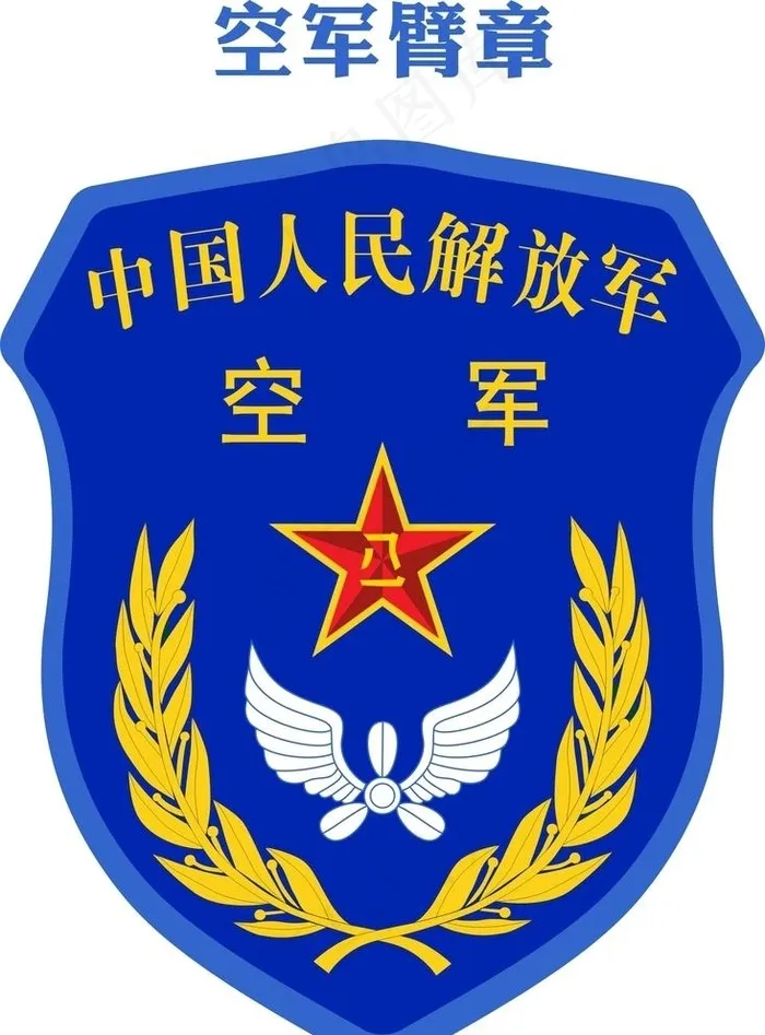 空军肩章图片cdr矢量模版下载