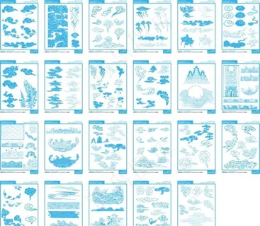 复古云纹水纹图片