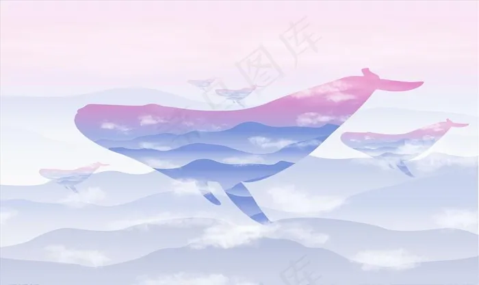 水墨画 背景墙图片psd模版下载