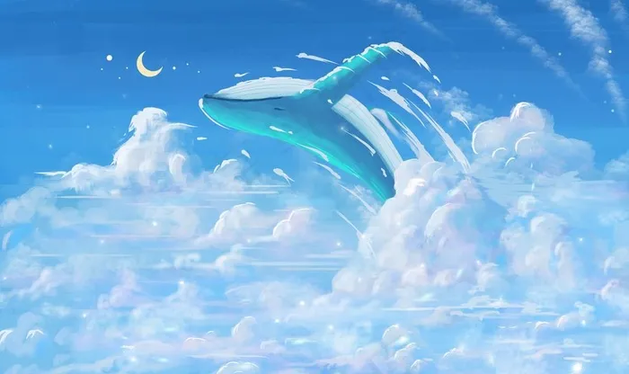 唯美鲸鱼图片(4000X2500(DPI:300))psd模版下载