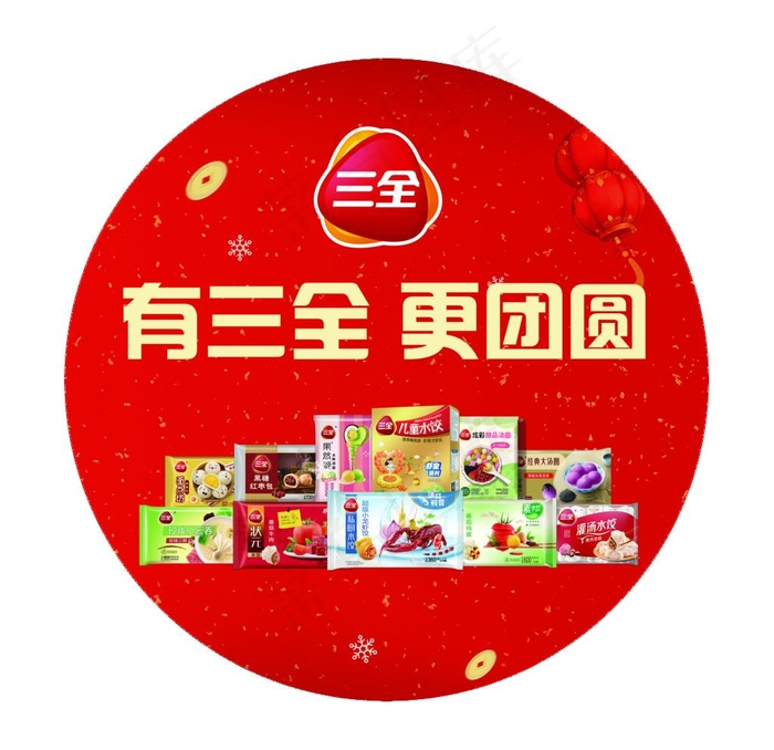 三全圆形地贴图片