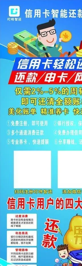 叮咚生活 信用卡 展架海报图片cdr矢量模版下载