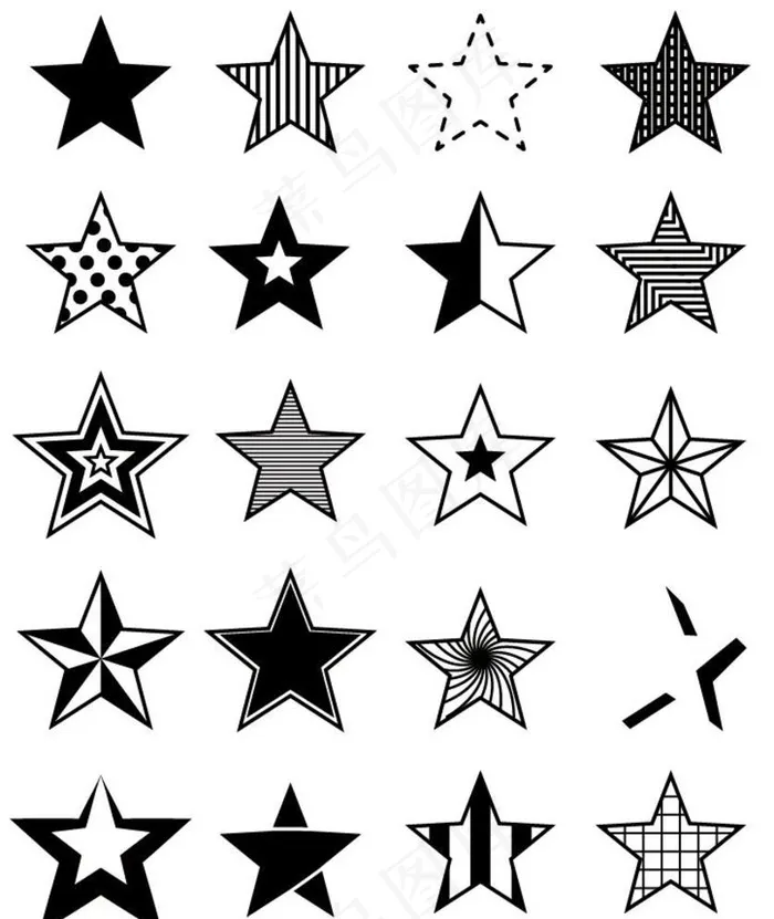 五角星图片ai矢量模版下载