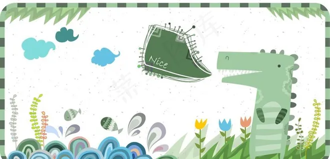 儿童手绘卡通矢量恐龙图片