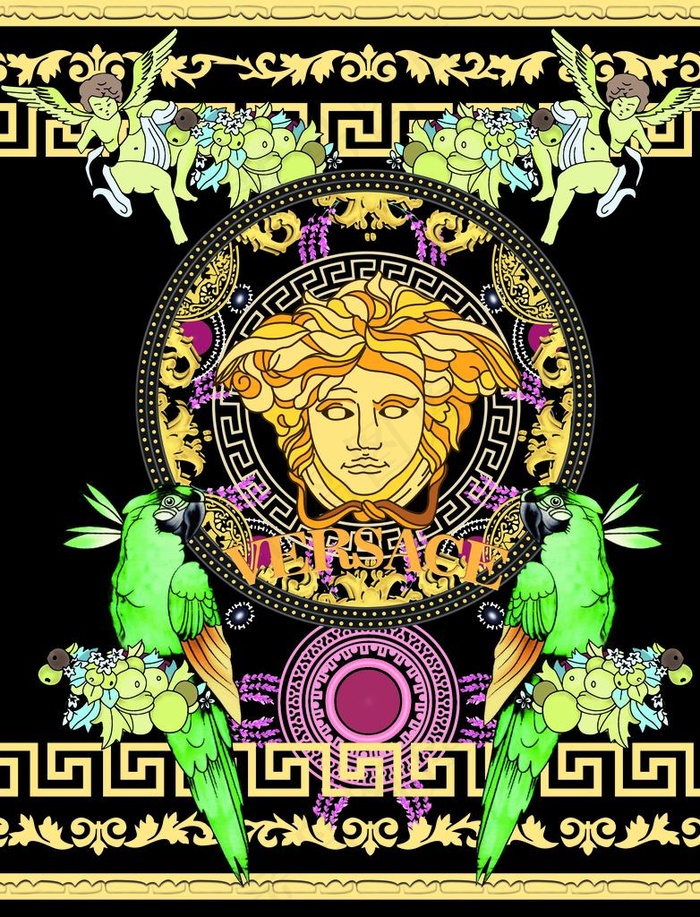 范思哲鸟花回纹图片