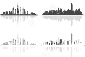 手绘城市 城市建筑图片