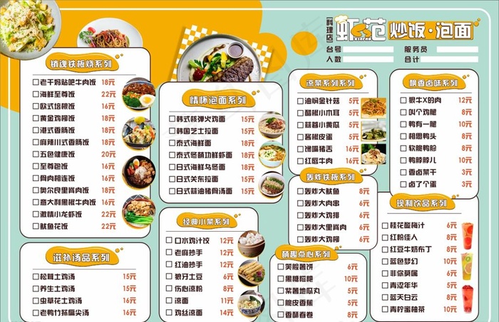 甜品店菜单图片(420X285)cdr矢量模版下载