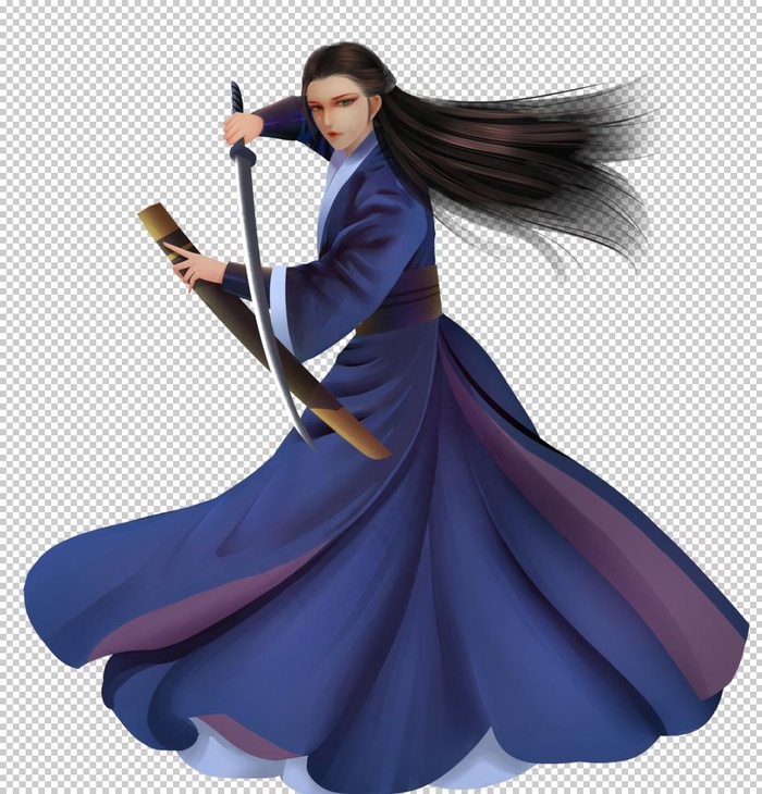 水墨武侠人物图片