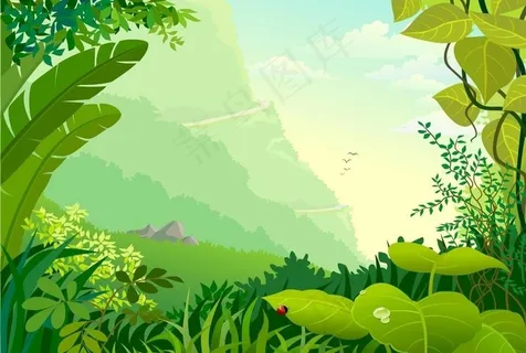 卡通森林背景图片 卡通森林背景图片