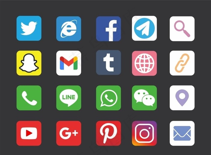 国外常用APP图标图片