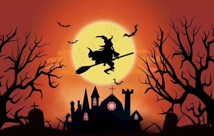 万圣节插画图片
