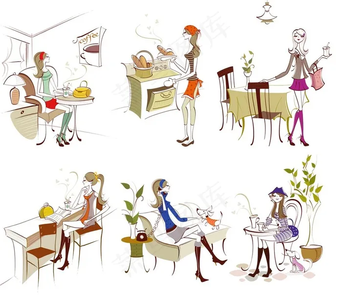 手绘图片psd模版下载