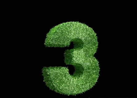 倒计时 数字 草坪 立体字 3图片