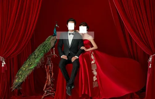 红背景调色图层 无素材图片