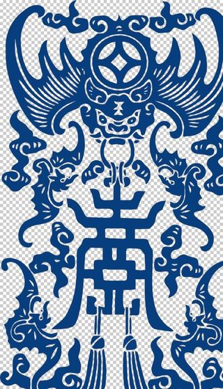 青花瓷神兽图案图片