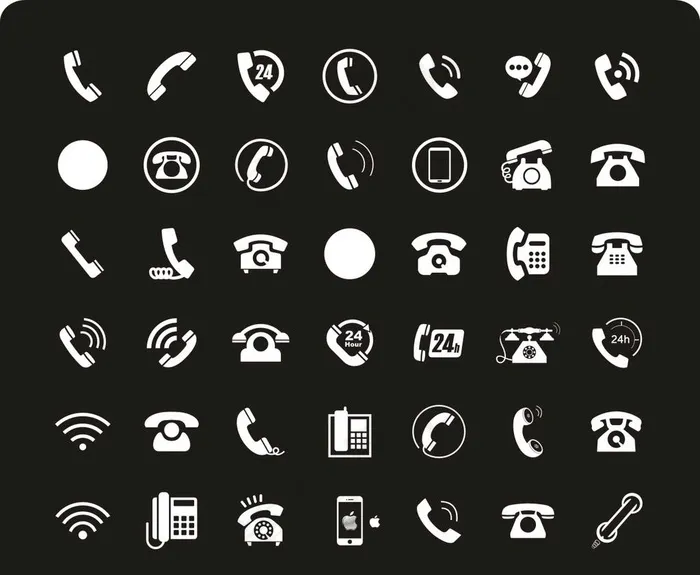 电话图标图片cdr矢量模版下载