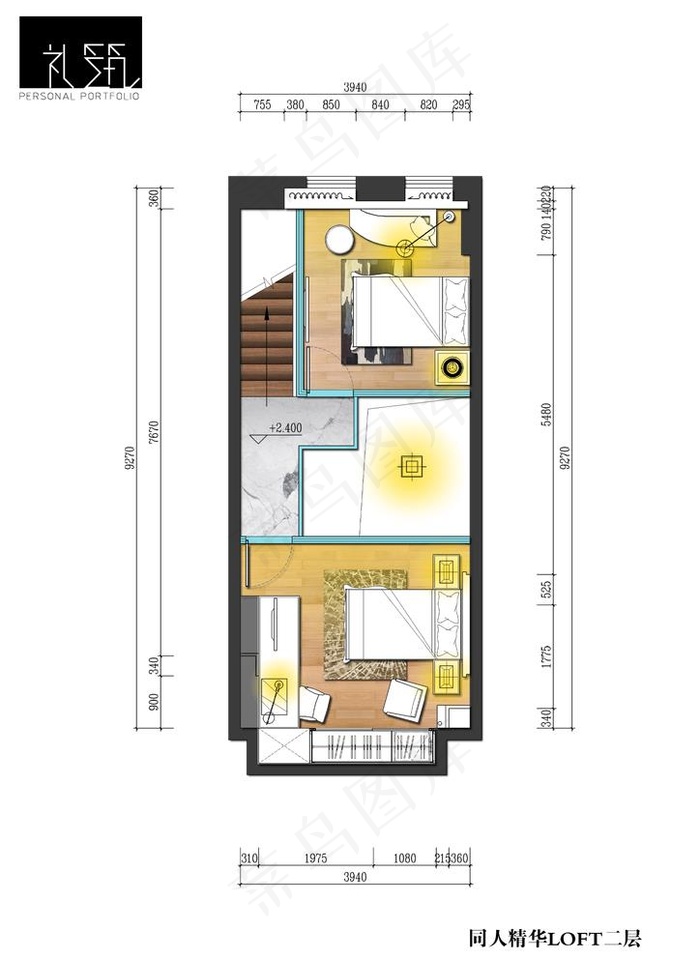 loft小户型平面参考图片