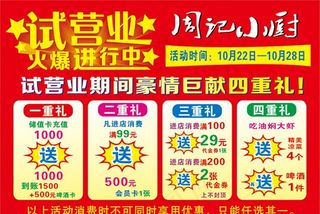 饭店开业海报图片