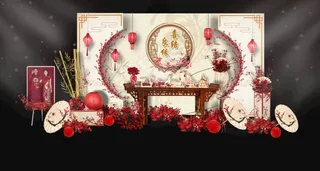 香槟色新中式婚礼图片