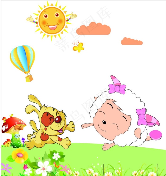 幼儿园背景墙 游乐园背景墙图片cdr矢量模版下载
