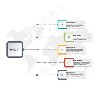 PPT思维导图分析素材图片