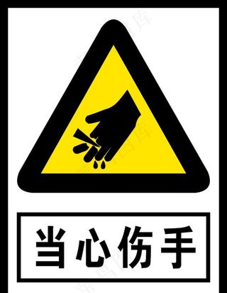 当心伤手图片