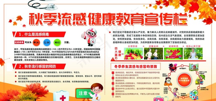 秋季流感图片(7087X3543(DPI:150))psd模版下载