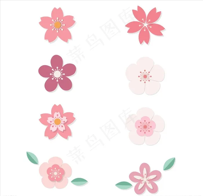 矢量花瓣图片psd模版下载