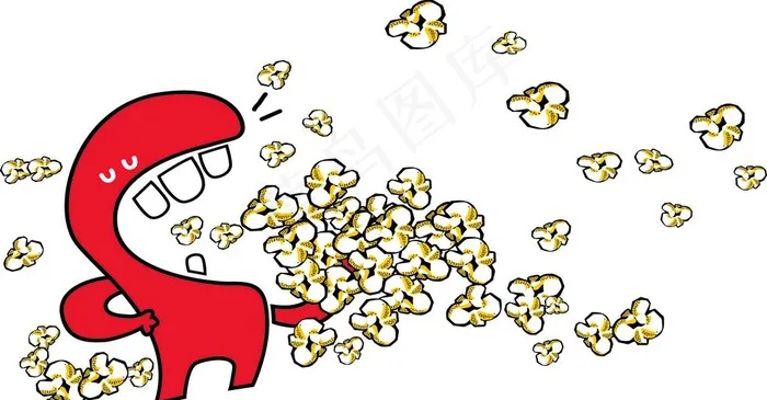 卡通爆米花图片eps,ai矢量模版下载