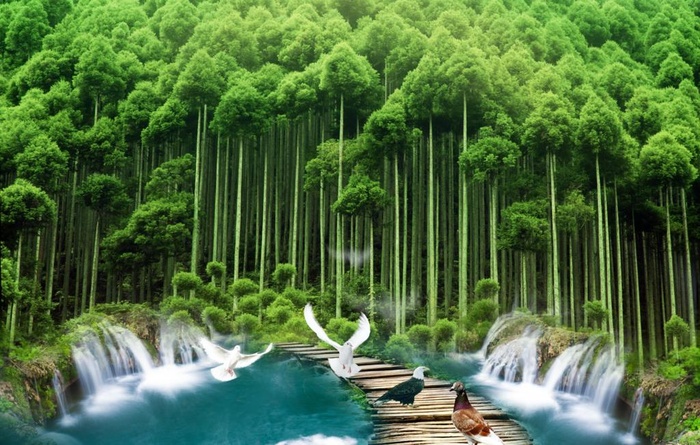 风景背景墙图片(9071X6046(DPI:72))psd模版下载