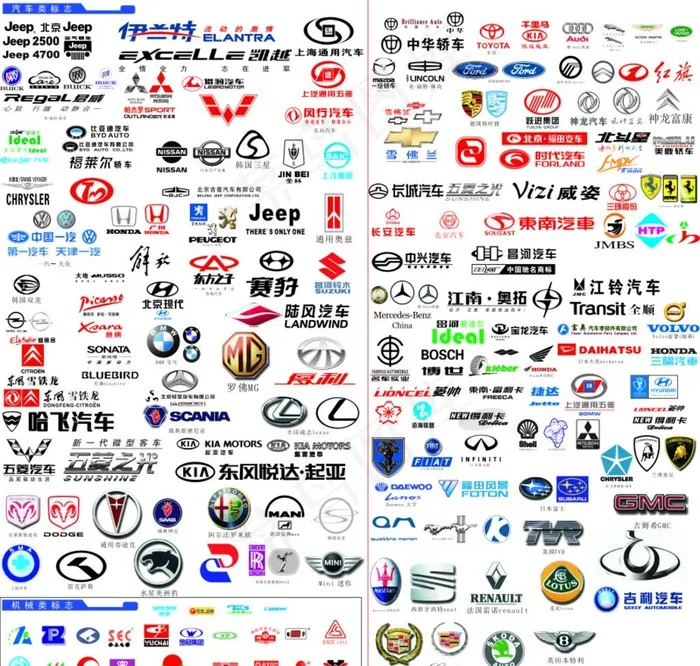 汽车标识图片cdr矢量模版下载