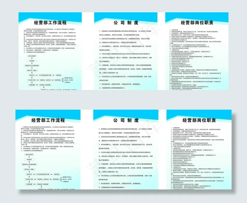 公司制度展板图片cdr矢量模版下载