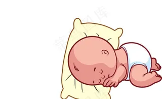 睡觉宝宝枕头图片