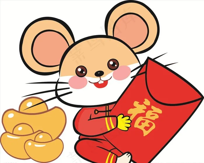 鼠年 过年 鼠  卡通鼠 鼠年图片cdr矢量模版下载