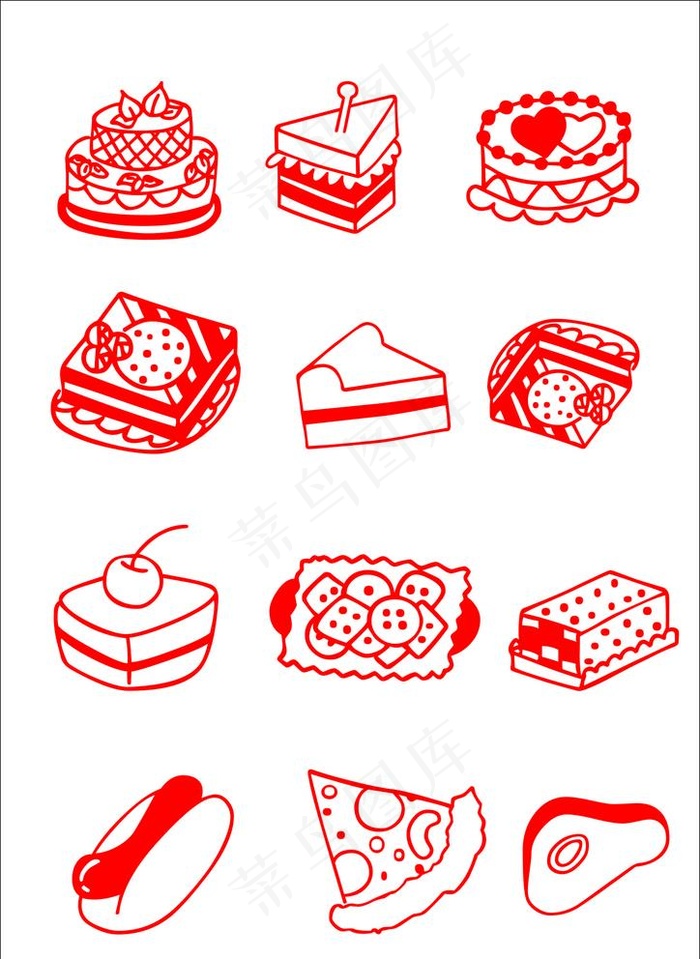 矢量蛋糕图片
