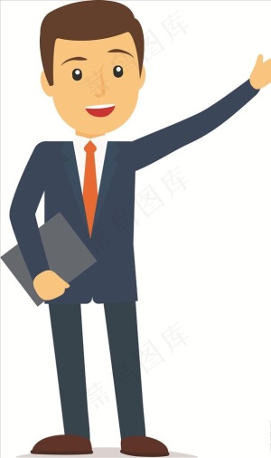 卡通演讲的商务人士设计图片