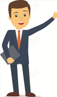 卡通演讲的商务人士设计图片 卡通演讲的商务人士设计图片