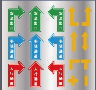 箭头 地贴 出口 通道  人行图片