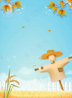 卡通稻草人图片