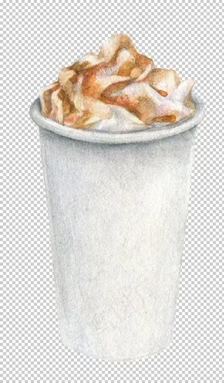 复古手绘咖啡奶茶图案图片