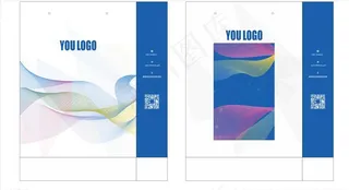 手提袋 科技 彩色线条图片