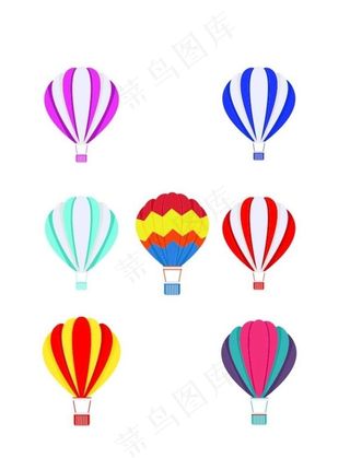 卡通热气球图片