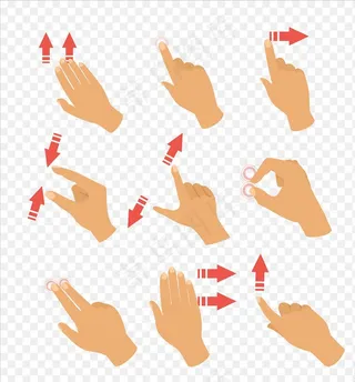 手指滑动手势图片