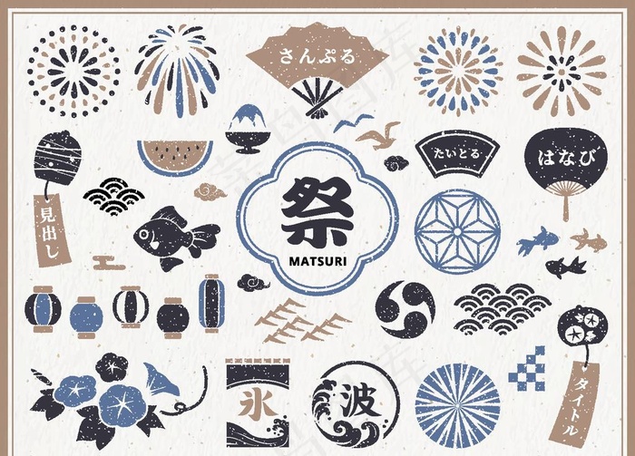 日式和风矢量图案汇总图片