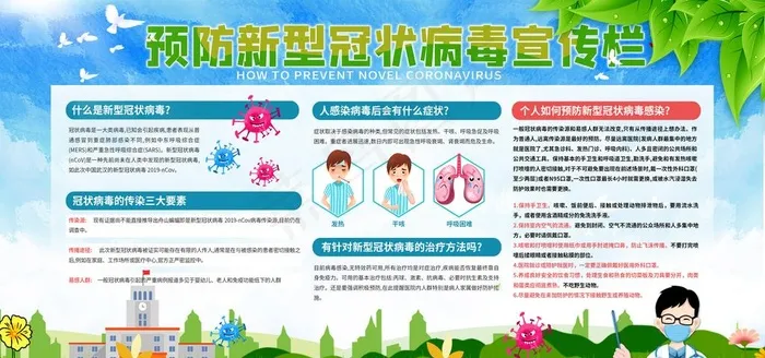 学校防疫海报图片(14173X7087(DPI:150))psd模版下载