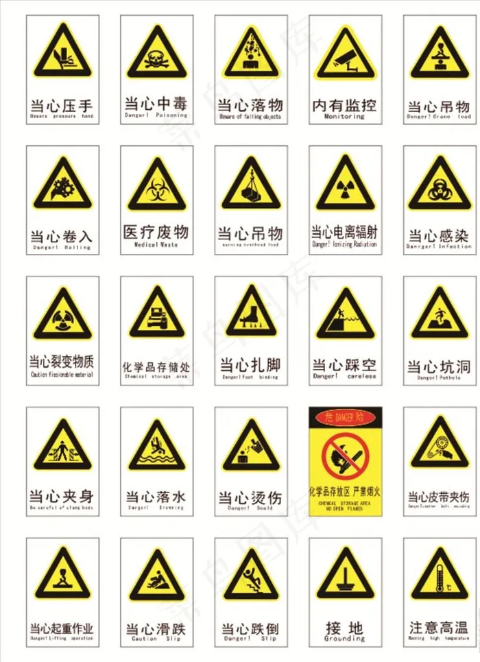 安全标示图片cdr矢量模版下载