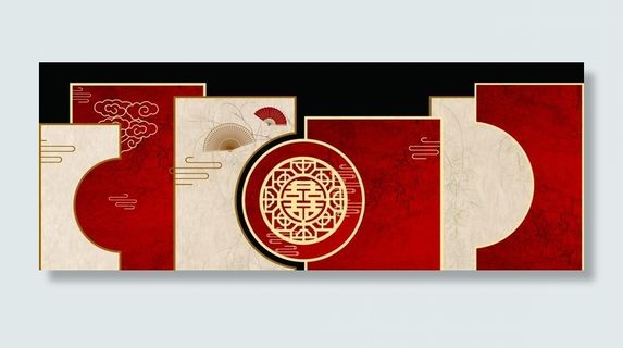中式婚礼背景图片